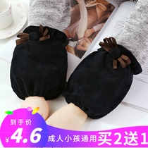 Sleeve new 2021 winter glove suit female school uniform short sleeve sleeve plus thicker cotton slices beautifully black