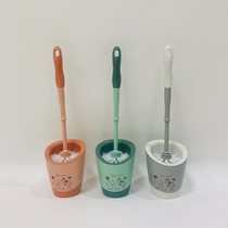 Small country plastic lily seat brushed toilet brush