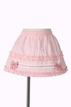 2102-015 pink lace bow elastic skirt