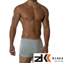 Gray cotton comfortable casual shorts mens sports pants side slit home pants pajama pants tailor-made