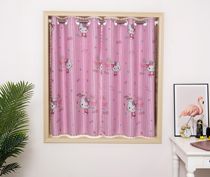 Creative cartoon pink girl childrens room bedroom Melody blackout sunscreen curtain partition bedroom non-perforated