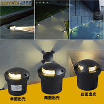 LED translucent underground light Outdoor waterproof embedded garden courtyard step spotlight side luminous ground floor light