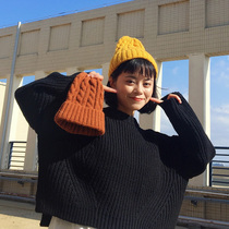 ins wool hat handmade cute twist knitted wool hat Womens warm knitted hat winter pointy wool hat wild