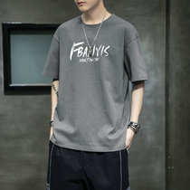 2021 summer mens t-shirt loose short sleeve trend cotton youth clothes T-shirt Hong Kong fashion brand fashion top trend