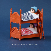 Miniature mini simulation double-layer princess bed model girl doll bedroom finished furniture micro landscape scene decoration