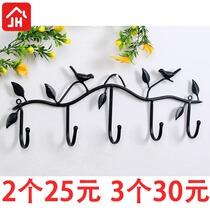European style iron door rear adhesive hook hook adhesive hook key adhesive hook bird wall hanging creative coat rack rack