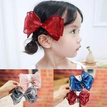 Childrens fun childrens jewelry girl bow hairclip Super fairy floral headdress baby hair card Princess ponytail hairclip headwear