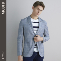 VICUTU Vicodor mens single suit mall with the same wool slim stripe casual blazer for men