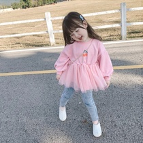 Girl Wei clothing Han version Chaoyang Gas 2021 Autumn Clothing New Kids Clothes Children Clothes Spring Summer Ladies Blouses Kids Clothes