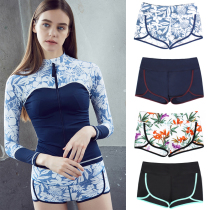 Korean swimming trunks Womens boxer shorts Beach pants Split quick-drying sunscreen belly wetsuit shorts boxer shorts