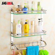 Hole-free toilet storage glass toilet bathroom bathroom towel storage bathing wall wall wall