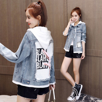 Denim jacket female Korean loose new 2021 spring and autumn casual hooded student short thin jacket top