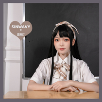 Swann Family-jk universal black long straight ancient style face repair Lolita natural realistic net red wig -) Love and 7)