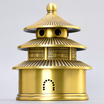 Pure copper Tiantan incense burner household agarwood sandalwood Buddha for incense burner creative residence indoor incense incense burner Buddha front ornaments