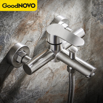 304 stainless steel bathroom triple hot and cold shower faucet mixing valve concealed into wall type simple shower faucet