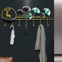 New Chinese light luxury style creative door rear coat hook iron hanging hook Wall pendant modern personality adhesive hook