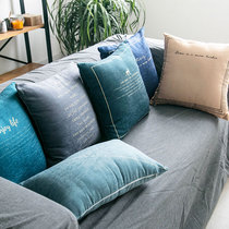 Nordic style ins Modern simple solid color suede living room sofa pillow cushion Car bedside pillow cover with core