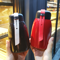 Thermos fashion Korean version of mens and womens personality portable cup small belly water cup creative trend ins hand Cup