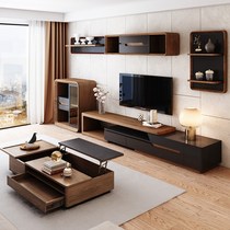 Nordic small household lifting coffee table multi-functional fire stone coffee table TV cabinet combination simple modern living room furniture