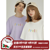 square houlest2021 summer new short sleeve loose cotton original fun design couple T-shirt