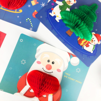 Christmas Cellular Stereo cards send inside page Santa Claus snowman Béxiang original thanksgiving for the creative card