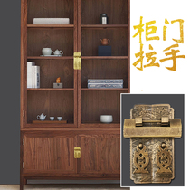 Antique padlock bronze lock anti-ancient horizontal open padlock prop lock ancient bronze lock pure copper lock traditional lock insert lock old cabinet lock