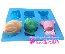 xj365 silicone cake mold baking mold lion bear animal world cartoon mold