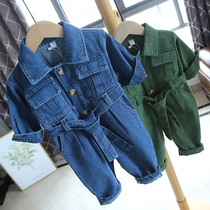 2021 autumn childrens clothing tide children Korean version of childrens overalls baby climbing clothes male and female children