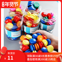 Magnetic pin pushpin strong magnetic nail refrigerator patch soft whiteboard magnetic patch macaron color bulk barrel