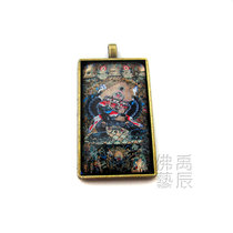YC4813 boutique new black gold Dawei King King Kong thangka brand necklace Tibetan land will bond pendant customization