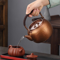 Red copper kettle large capacity pure copper boiling teapot bubble teapot pure handmade copper pot electric pottery stove teapot kettle