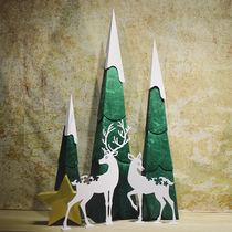 Christmas decorations clothing store window decoration props scene decoration Christmas tree elk ornaments