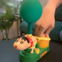 Launch balloons can fly toys Crayon Shin pump Fart blow balloon artifact launcher tower