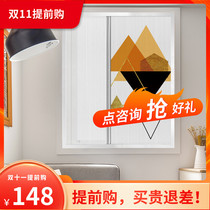 Youshman folding push-pull day and night curtain shading anti-mosquito breathable yarn curtain aluminum alloy screen window without punching