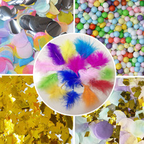 Transparent balloon sequin filler feather colored foam Bob ball decoration birthday party wedding room scene layout