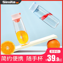 simita water cup female portable with hand cup girl ins cute students anti-fall and high temperature resistant tea plastic mug