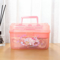 Medicine box Family Childrens Medical box drug storage box Medical box emergency medicine box household double-layer jewelry box