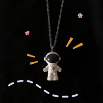 ins creative simple cartoon astronaut astronaut doll doll pendant super cute hip-hop childlike couple necklace