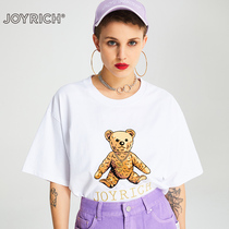 JOYRICH official 20SS loose bear print Half sleeve 11TEYQ2096N