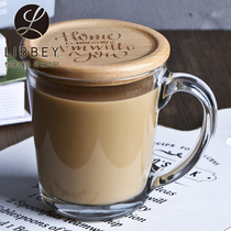 Libbey Libby imported glass cup coffee cup hot Cup mug milk milk tea cup thick cup with lid