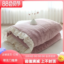 Aika lover Korean lace mink ultra fine fiber cotton is warm and soft in winter