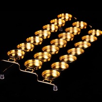 Tibet Tantric Buddha utensils gilded altar city trapezoidal ghee lamp holder Changming candle holder Buddha for light stand 21