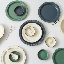 I. E. Household creative Net red dinner plate breakfast plate Western steak dinner plate European style ins ceramic plate