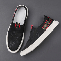 2021 new summer casual light breathable one-foot pedal shoes mens cloth shoes Korean trend lazy shoes men