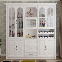 Custom-made Nordic restaurant wine cabinet integrated by wall Multi-functional living room dining side cabinet Show cabinet minimalist modern lockers