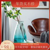 Special price Spanish import Nordic simple glass vase transparent small fresh living room home flower swing