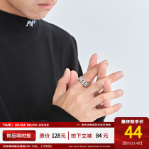 PCLP Cuban inlaid diamond ring trending ring lovers ring