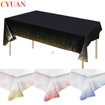 Rose Gold Dot Gilded Tablecloth 137*274cm Disposable Table
