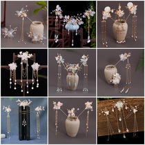 Hanfu headdress hair hairpin Super fairy tassel costume set Net red classical step accessories female ancient style hair crown to Hairpin