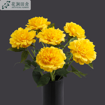 Hand feel moisturizing peony Flower simulation flowers 2021 new living-room fake flower pendulum piece furnishing high-end pendulum flower decorative bouquet